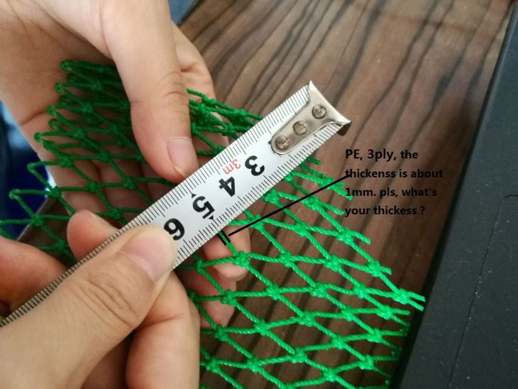 Revestimiento de nylon red de pesca anudada